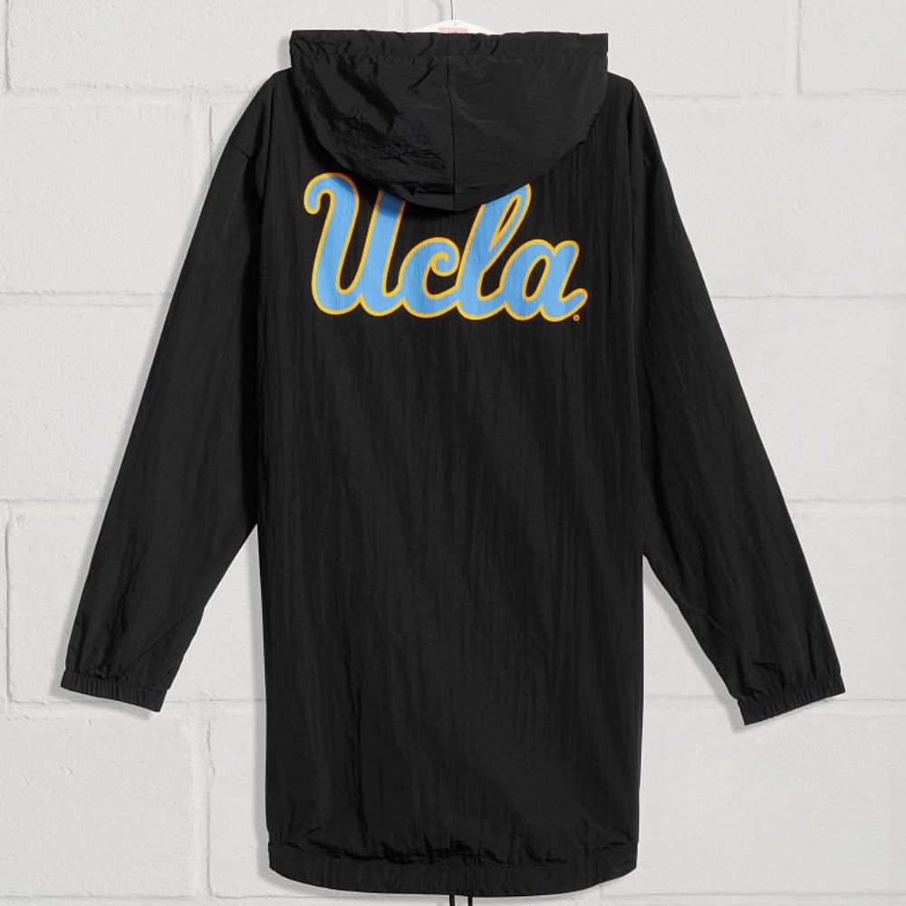 UCLA Bruins Full Zip Black Rain Jacket Los Angeles Football Victoria's Secret - Picture 1 of 2